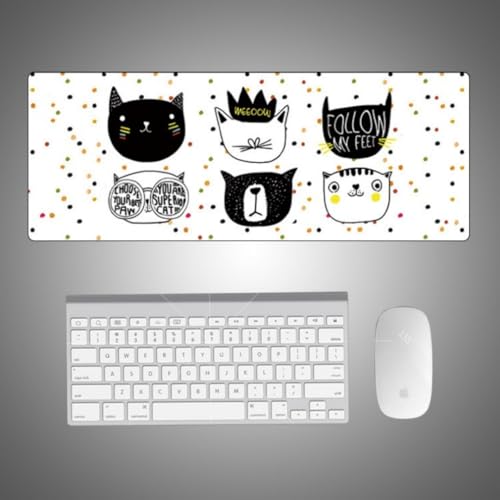 Tapis de souris multi-spécifications et tapis de bureau texturé noir AA-014-4
