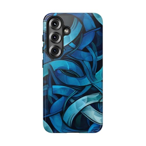 Coque Samsung S25 bleu nœud celtique protection rigide antichoc