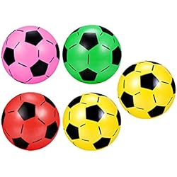 BESPORTBLE 5 Pelotas de Playa de Fútbol Inflable Juego de Fútbol Inflable Pelota de Juego de Agua Piscina de Agua Playa Juguetes Aire Libre Fiesta de Verano Favores para Niños Adultos