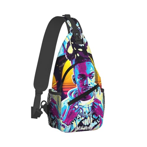YNW Rapper Melly Shoulder Crossbody Bags Travel Chest Sling Bag Print Backpack Lightweight Handbag2