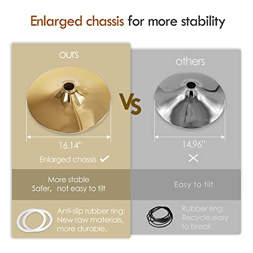 Chummaven Black Pu Leather Swivel Counter Height Bar Stools, Adjustable Bar Chairs Set Of 2, Modern Barstools Lift Stools With Mid Back And Gold Footrest For Kitchen Pub Dining Room Counter #TOP3