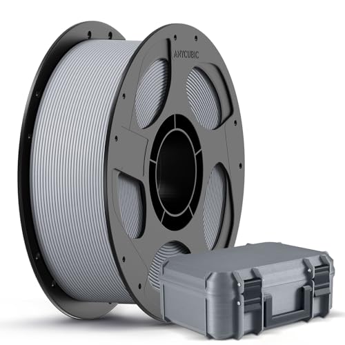 Image of ANYCUBIC Carbon Fiber PLA Filament 1.75mm, PLA-CF Enhanced Rigidity 3D Printer Filament, Matte Texture, 1KG Reusable Spool, Fish Scale White