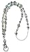 SLIM Style Fashion Women's Beaded Lanyard 34", Breakaway and Non breakaway available, For Keys, Badge Holder (Slim Silver - NON Breakaway (Stronger))