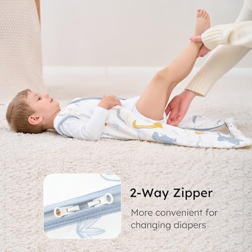 Image of Yoofoss Baby Sleep Sack 0-6 Months Wearable Blanket for Babies 100% Organic Cotton 2-Way Zipper TOG 0.5 Toddler Sleeping Sack 3 Pack, Comfy Lightweight Sleep Sacks