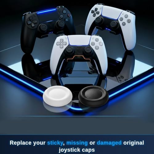 Image of 8PCS for PS5 Controller Thumb Grips, Replacement Joystick Caps Controller, Thumb Grip Enhanced Grip and Control, Black, Ideal for Extended Gaming Sessions, Competitive and Casual Gamers