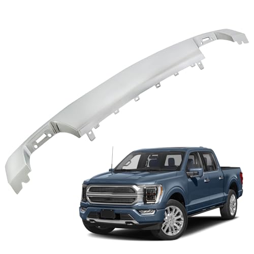 Image of Front Bumper Skid Plate Lower Valance Trim Molding Chrome Replacement for F150 2021-2023 ML34-17F771-ACW