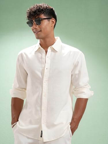 Image of Highlander Men's Relaxed Fit Casual Shirt | Cotton Linen | Relaxed fit | Full Sleeves