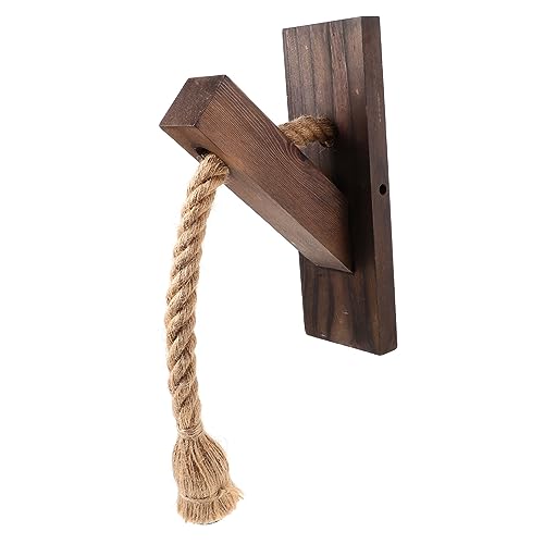 Cuerda de cáñamo de madera en lámpara rústica decorativa PRETYZOOM