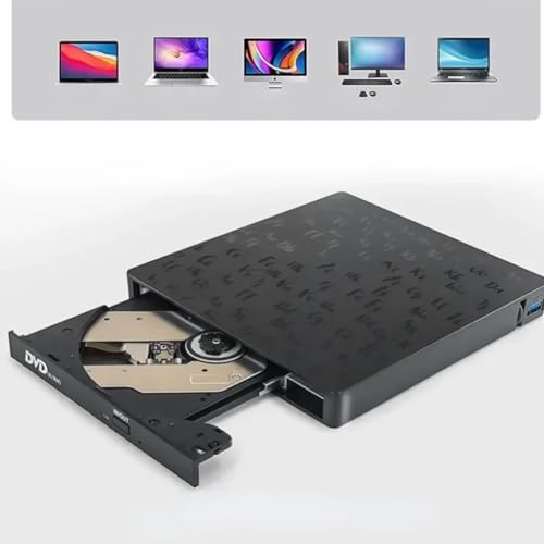 Lecteur DVD noir et graveur de CD/DVD externe multifonction PC