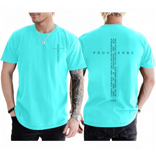 Image of Christian Shirts for Men Vintage Religious Cross Bible Verse T-Shirt Jesus Faith Tshirt Inspirational Graphic Tees