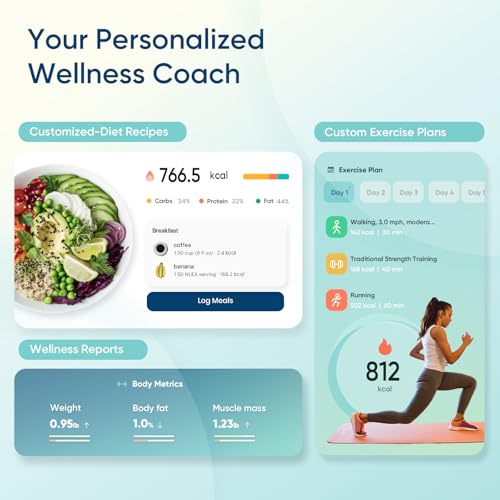 etekcity smart scale for body weight bathroom digital weighing scale with bmi body fat muscle mass accurate bluetooth home user health equipment sync apps