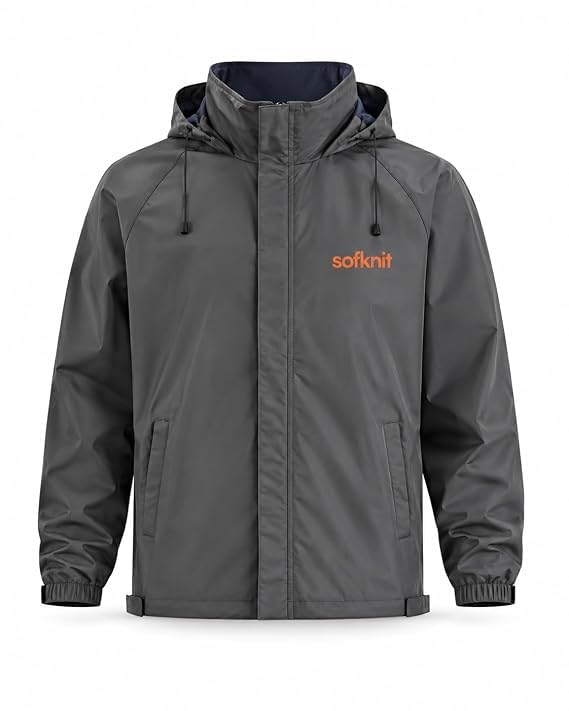 Image of Reversible Waterproof Jacket for Men | Lightweight Monsoon Rain Jacket, Windproof Outdoor Jacket for Biking, Hiking & Travel