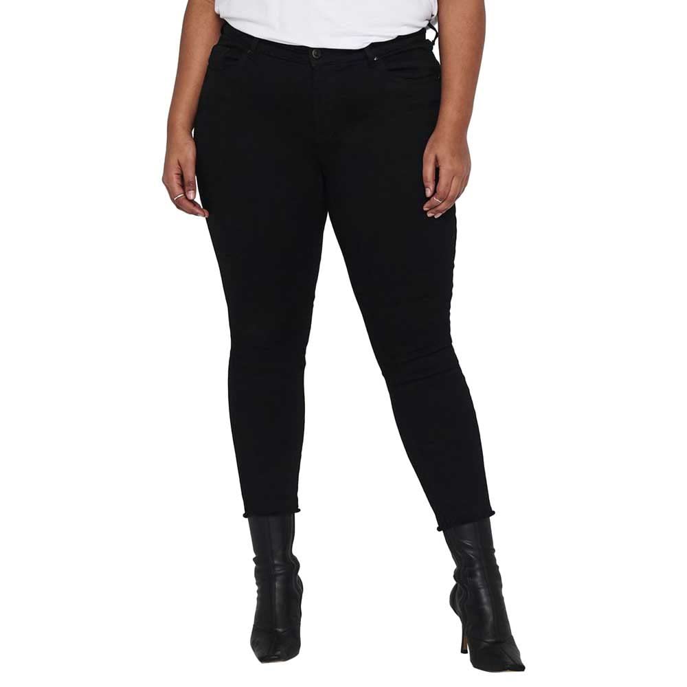 ONLY Damen Carwilly Reg Skinny Jeans Black Ess