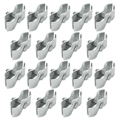 Image of 18 Set Chain Link Fence Parts 1-3 /8 inch Dog Kennel Panel Clamps Galvanized Chain Link Fence Clamps for Pipe Panel Frames Effortless to Install Resistant to Rust and Corrosion