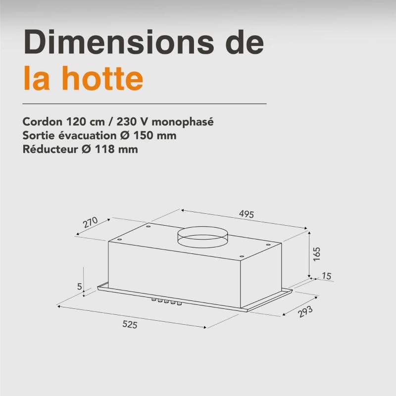 HOTTE INCASTRABILE — GRUPPO FILTRANTE NERO 52 CM | ISOS 52 BK BELDEKO