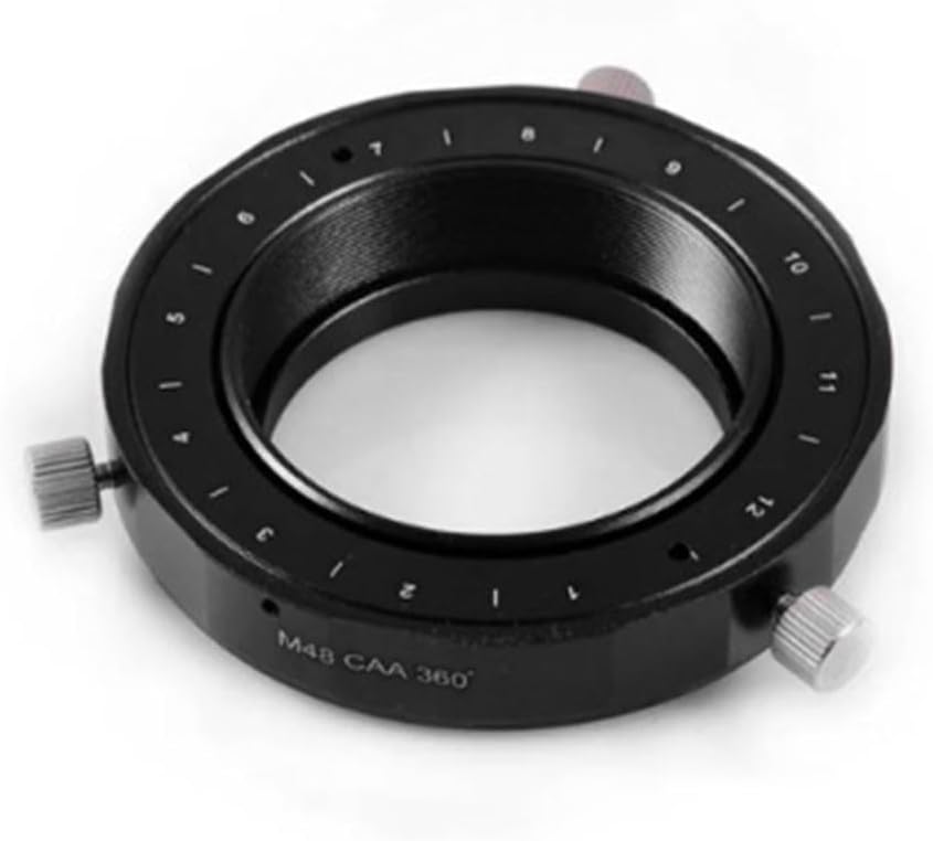 360° CAA Rotator Adjusts Camera Angle M48 Adapter Astronomical Telescope Parts S8252, Black, 500434895A1
