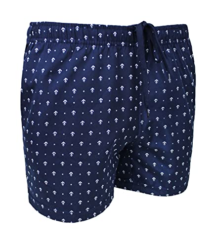 Maillot de bain de créateur slim fit bleu marine motifs ancre M