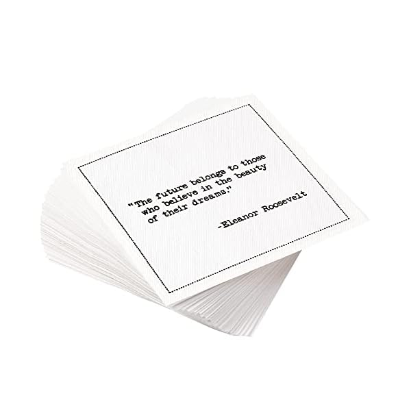   Five-Star-Napkins-Inspirational-Quotes-White-Cotton-Cocktail-Napkins-Beverage-Napkins-Bar-Napkins-Cloth-Napkins-Party-Napkins-Events-Holidays-Birthdays-Disposable-45-x-45-50x