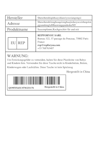 Sauce Pan, Cookware for and with Non-Stick Coating, Frying Pan with Lid - for Kitchen Stove Induction Hob Soup Cooking Milk Cooking Roasting Braising - Image 10