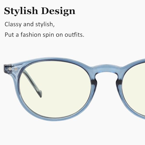 Image of LUR 10 Pack Blue Light Blocking Reading Glasses Spring Hinges Computer Readers