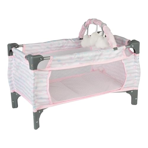 Adora Pink Deluxe Doll Pack-N-Play, Crib & Changing Table Set, Includes Storage Box, Holds Most Dolls up to 20' for Ages 3+
