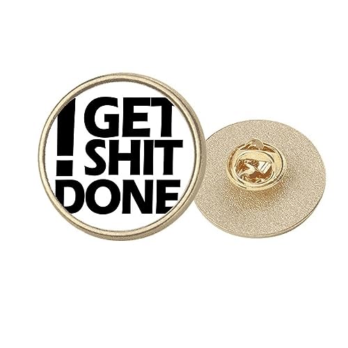 Broche ronde métal doré style Art Déco cadeau d'anniversaire femme