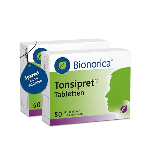 Tonsipret® Tabletten im Sparset 2 x 50 Stück – Pflanzliche Hilfe bei Halsschmerzen und Rachenentzündung, 100 Stück