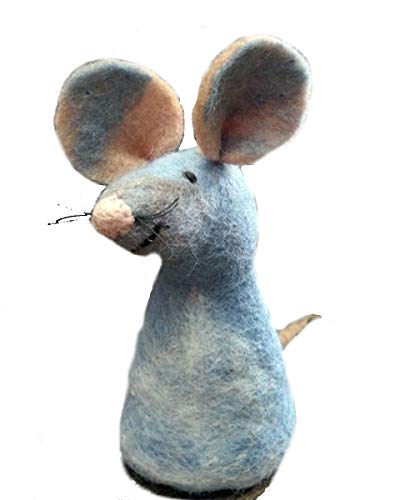 LifeStyle-Kreativ Aufsteller Eierwärmer Maus blau Filzaufsteller ca. 17 cm Handarbeit Cover