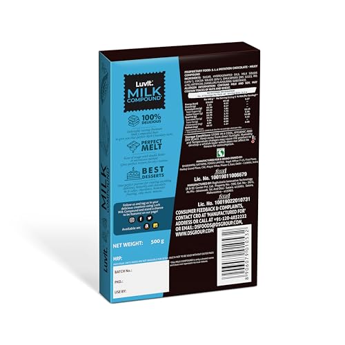 Image of LuvIt. Cocoa Crush - Milk Compound Bars | Perfect for Baking,Frosting, Chocolate Making Bars (3 x 500 g)