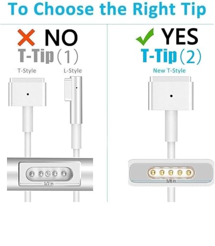 Image of Ma Book Pro Charger 60W, T-Tip Ma /Book Charging Cable Compatible for Ma /Book Pro & Ma /Book Air 11 and 13 Inch 2012~2015, for A1425 A1435 A1502 A1465 A1424 A1290 A1343 A1226 Model