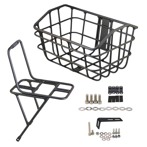 Großer Fahrradkorb Vorne Aluminiumlegierung Vorderkorb Mit Großer Kapazität, Schnell klick Halterung, Fahrrad Korb, Lenkerkorb Fahrrad Vorderradkorb, Tragkraft Als Einkaufskorb Für Outdoor Abenteuer