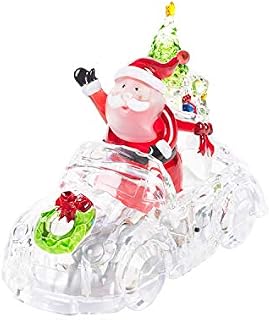 The Christmas Workshop Musical Light up Car Ornament, Clear Acrylic, 22.5cm High x 17cm Wide x 10.6cm Deep