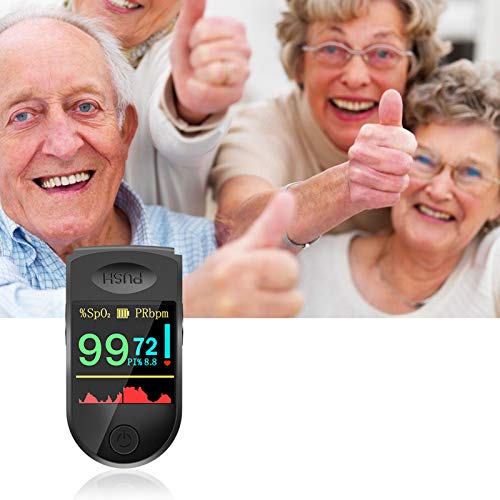 Fingertip_Pulse_Oximeter, Fingertip Blood Oxygen Saturation Monitor(Sp_O2) PR_PI Heart-Rate Monitor, Portable Digital Reading LED Screen Display - Thumbnail 6