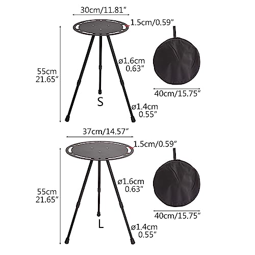Table d'appoint portable d'extérieur pliante en alu pour camping - 3