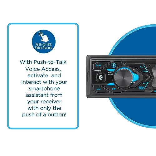 image for JENSEN MPR210 7 Character LCD Single DIN Car Stereo Radio | Push to Ta