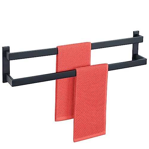 Alise Bath Double Towel Bars,Black Towel Holder Towel Racks For Bathroom Lavatory,Wall Mount Towel Hanger Sus304 Stainless Steel Towel Rail,Goy2700-B Matte Black 28 Inch #TOP14