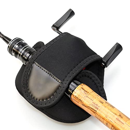 FGDTREE Fishing Reel Cover-Spinning/Baitcasting Reel-Case Bag Protective Pouch Storage Cover Bag For 100 150 Series Baitcaster Fishing Reel Bag Storage-case, Black - Thumbnail 6