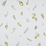 PESO APROXIMADO: 55 gr/m² Kt KILOtela Tela por Metros de Cortina - Visillo Estampado Digital - 20% Lino, 80% poliéster - Ancho 300 cm - Largo a elección de 50 en 50 cm  Limones - Amarillo, Verde