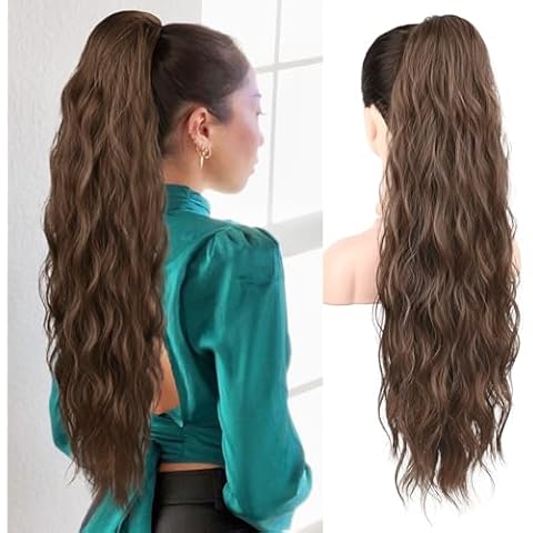 Brikabia 66 cm Beach Wavy Ponytail Extension Cover