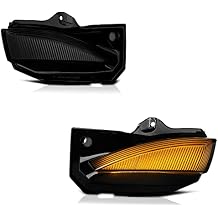 VIPMOTOZ LED Strip Side Mirror Light Turn Signal Indicator Lamp Replacement For 2019-2023 Toyota Corolla Hatchback & 20-22 Corolla Sedan, Black Housing Smoke Lens, 2-Piece Driver & Passenger Side Set