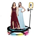 Cabina de fotos automática de giro de 360 grados con control remoto: a través del botón, puedes controlar de forma inalámbrica la velocidad de la rotación de la máquina de cabina de cámara de 360 grados, girar en sentido horario o antihorario. La longitud y el ángulo del palo selfie se pueden ajustar según sea necesario.