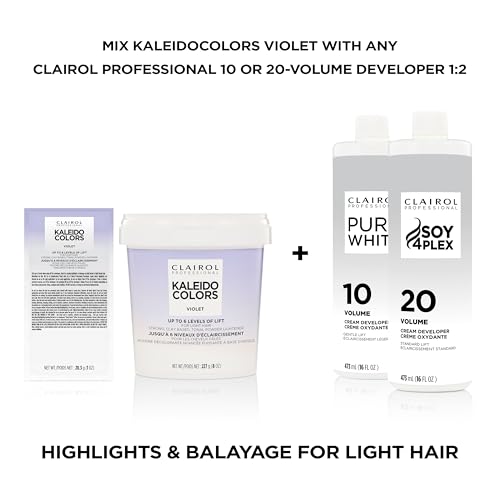Clairol Professional Kaleidocolors Powder Lightener for Hair Highlights, Lightening, and Toning