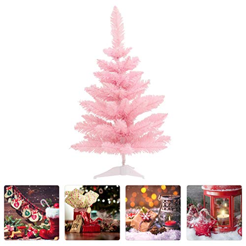 Mini árvores de Natal rosa BESPORTBLE, árvore de Natal artificial, 60 cm, árvore de Natal, pinheiro,