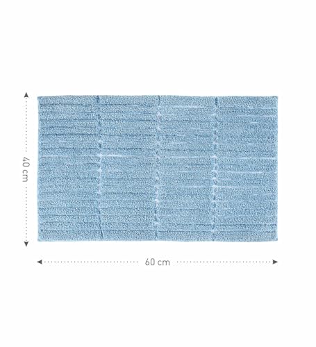 Image of Obsessions Soft & Plush Bath Mat | Quick Dry, Stain & Skid Resistant | Luxuriously Soft, Long Lasting Color | TPR Latex Backing, Size 40x60 cm, Aqua