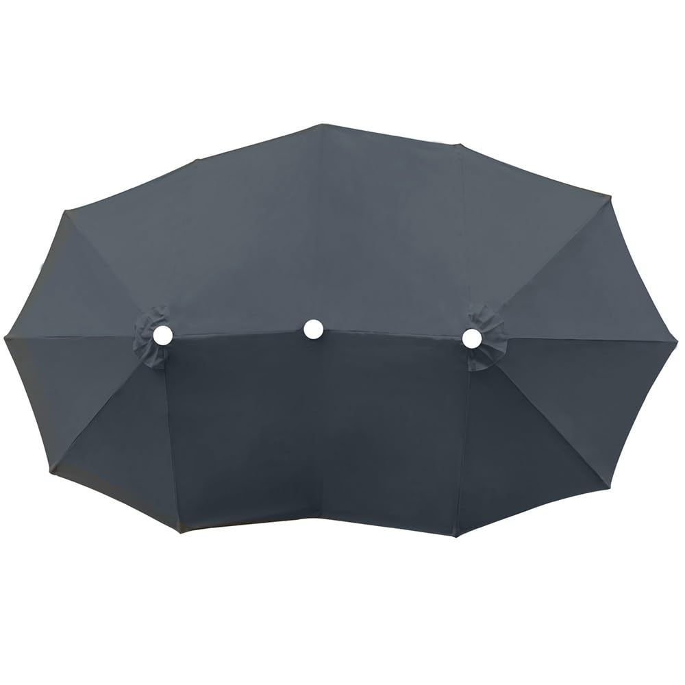 Miecoae Waterproof 15x9ft Umbrella Canopy Replacement Cover, Detachable, Washable for Balcony Table or Deck?Garden?Patio(A2)