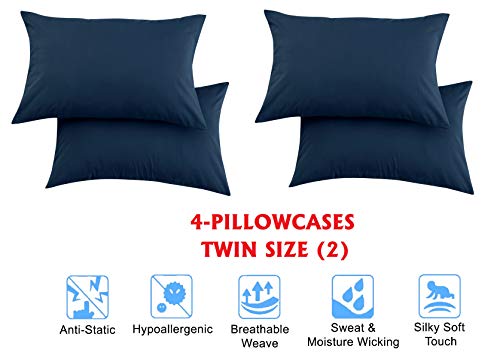 Elegant Comfort Luxury Soft Bed Sheets 1500 Premium Hotel Quality Microfiber Softness Wrinkle and Fade Resistant (6-Piece) Bedding Set, King, Sapphire Blue