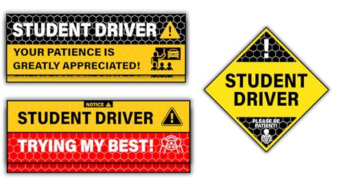 Autocollants magnétiques Student Driver imperméables et amovibles pour jeune conducteur