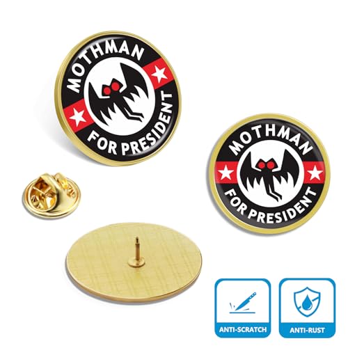 Image of 6 /12 /50 /100Pack MOTHMAN FOR PRESIDENT Pin Bulk -Metal Hat Men Women Mini Cute Hip Hop Style Badge Brooch Gifts For Science Lovers