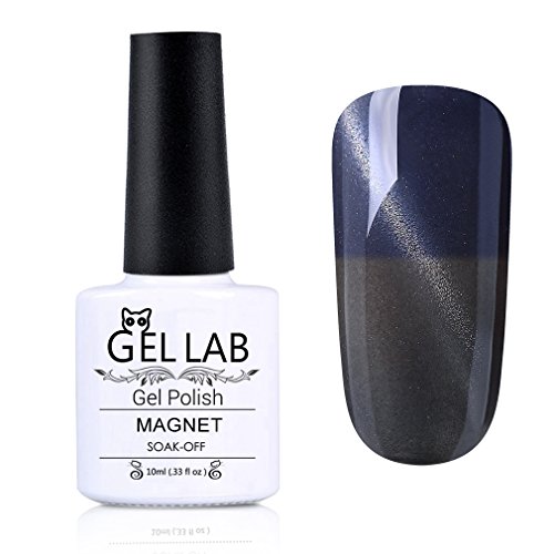 GEL LAB Soak Off Color Changing Magnetic Gel Nail Polish UV LED Thermal Temperature Changing Color 3D Cat Eye Nail Lacquer 10ml