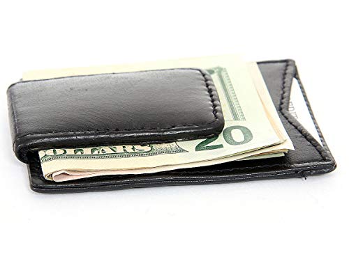 Men's Leather Magnetic Money Clip Credit Card Id Holder Wallet 4x2.75 inches2